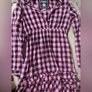 Victoria's Secret Pink and Black Checkered Kids Dress